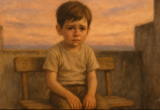 Niño llorando en la azotea en Acapulco